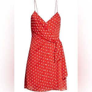 Alice + Olivia Red Dress with White Dots